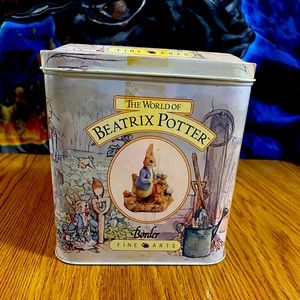 SOLD.          BEATRIX POTTER TIN VINTAGE EUC